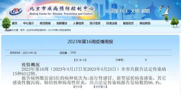 新冠北京最新通报!北京新冠病例连续2周超流感