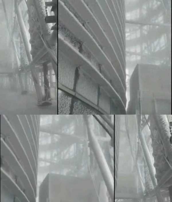 罕见!中国最高楼顶楼被冻住了